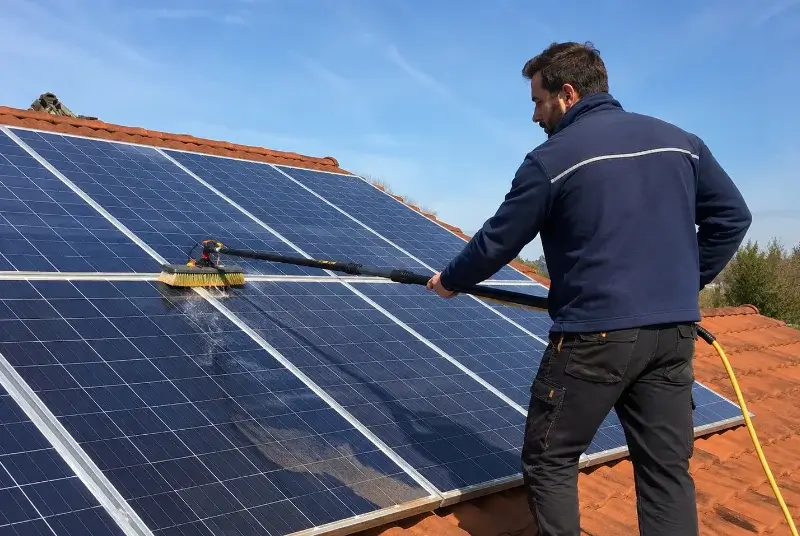 Nettoyage et entretien de panneaux solaires au Riols